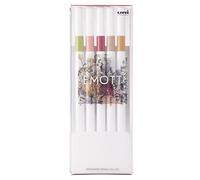 Mitsubishi 三菱鉛筆 Uni Ball N°10 Botanical Color Emott Ever Fine Lot de 5 stylos à bille