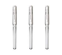 Mitsubishi Pencil 3 stylos roller Uni-Ball Signo Broad 1 mm écriture large Blanc métallisé