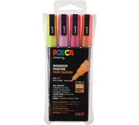 - Mitsubishi Pencil - 8 Marqueurs Pc3m - Pointe Conique Fine - Marqueurs Peinture À Base D'eau - Tout Support, Papier, Textile, Verre, Galet, Bois - Couleurs Classiques