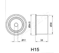 Tendeur de courroie de distribution BE-H15 JAPANPARTS pour MITSUBISHI CHRYSLER