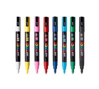 Mitsubishi Uni POSCA Paint Color Marker Pen Fine Point Set 8 Color Set PC-3M8C