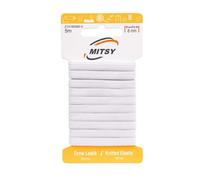 MITSY Bande élastique 8 mm 5 m Blanc Cordon en caoutchouc