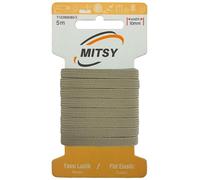 MITSY Bandes élastiques indéchirables pour couture - Largeur : 10 mm - 5 m - Beige - Solide - Pour la maison, le bricolage, l'artisanat, les tissus à proximité