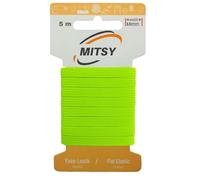 MITSY Bandes élastiques indéchirables pour couture - Largeur : 10 mm - 5 m - Jaune fluo - Solide - Pour la maison, le bricolage, l'artisanat, les tissus à proximité