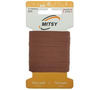 MITSY Bandes élastiques indéchirables pour couture - Largeur : 6 mm - 5 m - Marron - Fil en caoutchouc solide - Pour la gomme - Pour la maison, le bricolage, l'artisanat et la proximité