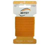 MITSY Bandes élastiques indéchirables pour couture - Largeur : 6 mm - 5 m - Orange - Solide - Pour la gomme - Pour la maison, le bricolage, l'artisanat et la proximité