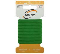 MITSY Bandes élastiques indéchirables pour couture - Largeur : 6 mm - 5 m - Vert - Pour la gomme - Pour la maison, le bricolage, l'artisanat