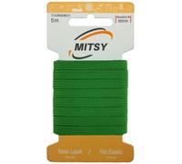 MITSY Bandes élastiques indéchirables pour la couture - Largeur : 10 mm - 5 m - Vert - Solide - Pour pantalon - Pour la maison, le bricolage, l'artisanat, les tissus à proximité