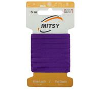 MITSY Bandes élastiques indéchirables pour la couture - Largeur : 10 mm - 5 m - Violet - Solide - Pour la maison, le bricolage, l'artisanat, les tissus à proximité