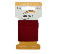 MITSY Bandes élastiques indéchirables pour la couture - Largeur : 6 mm - 5 m - Bordeaux - Pour pantalons, maison, bricolage, artisanat - Tissus à proximité