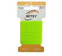 MITSY Bandes élastiques indéchirables pour la couture - Largeur : 6 mm - 5 m - Jaune fluo - Solide - Pour la maison, le bricolage, l'artisanat, les tissus à proximité