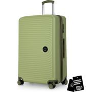 Mitte - Grande valise + étiquette de valise numérique contre la perte de bagages, valise de voyage extension XL, valise à roulettes check-in 4 roulettes doubles, serrure à combinaison TSA,Kiwi