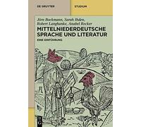 Mittelniederdeutsche Sprache Und Literatur: Eine Einführung