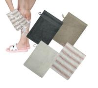 Mitts de lavage corporel - Mitt de bain | Chantinglets avec boucle | de coton doux à 4 pièces | Chagrin Bâth pour le nettoyage du visage à la main | Face mitten | Tissu de spa de bain | Gants de