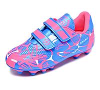 Mitudidi Chaussure de Foot Enfant Garçon Filles Professionnel Spike Crampon Enfant Salle Plein Air Sport Chaussures de Football Adolescents Rose 34
