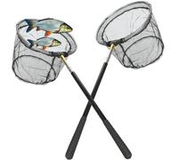 MITUMORMOR Lot de 2 épuisettes de pêche télescopiques - Épuisette de pêche télescopique - Épuisette de pêche télescopique - Extensible de 40,5 cm à 151,5 cm - Pour jardin, piscine, extérieur