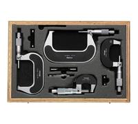 Mitutoyo 102-911-40 Jeu de micromètres M310-100STB, 0-100 mm | 0,01 mm, jeu 6 pièces, coffret bois