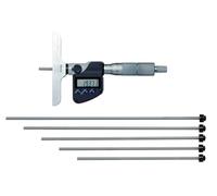 Mitutoyo 329-250-30, Jauge de profondeur micrométrique digital, 0-150 mm, 0,001 mm, Incluant 6 rallonges, Métrique, avec sortie de données