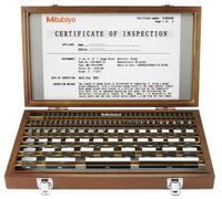 Mitutoyo 516-943-10, Jeu de cales, 103 cales, Classe 1, Acier, Certificat de contrôle, ISO, Métrique