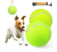 Mity rain Herding Balle rebondissante pour chiens de 24,1 cm (avec pompe à air et housse de balle de tennis), balle de collie indestructible pour chien de berger australien, balles de troupeau pour