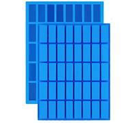 Mity rain Lot de 2 moules rectangulaires étroits en Silicone pour truffes, Ganache, gelée, Praline, Brownie, Beurre, glaçons