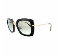 Miu Lunettes de Soleil MU07OS KAY0A7 52 En Noir Gris Lentille Opal Carré