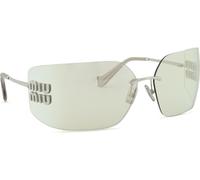Miu Miu Femme Miu Miu MU 54YS 1BC10F Lunettes de soleil Métal Argent Marron Géométrique Normale Miroir