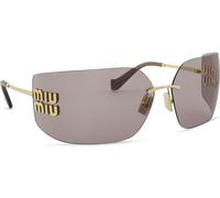 Miu Miu Femme Miu Miu MU 54YS 5AK06I Lunettes de soleil Métal Or Marron Géométrique Normale