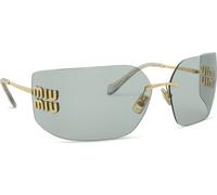 Miu Miu Femme Miu Miu MU 54YS 5AK30B Lunettes de soleil Métal Or Gris Géométrique Normale
