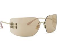 Miu Miu Femme Miu Miu MU 54YS ZVN20F Lunettes de soleil Métal Or Rose Géométrique Normale Miroir