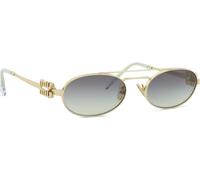 Miu Miu Femme Miu Miu MU 54ZS 5AK30C Lunettes de soleil Métal Or Gris Ronde Miroir Ombré