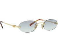 Miu Miu Femme Miu Miu MU A54S 5AK04O Lunettes de soleil Métal Or Gris Ronde Normale Ombré