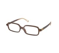 Miu Miu Femme Miu Miu MU 01YV 23H1O1 Montures optiques Acétate Marron Carré Normale