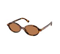Miu Miu Femme Miu Miu MU 04ZS 19P2Z1 Lunettes de soleil Acétate Tortue Marron Ronde Normale