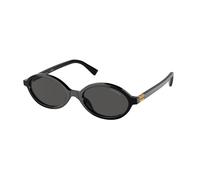 Miu Miu Femme Miu Miu MU 04ZS 1AB5S0 Lunettes de soleil Acétate Noir Gris Ronde Normale