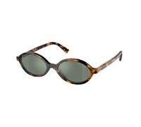 Miu Miu Femme Miu Miu MU 04ZS VAU04M Lunettes de soleil Acétate Tortue Vert Ronde Normale