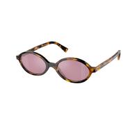 Miu Miu Femme Miu Miu MU 04ZS VAU50D Lunettes de soleil Acétate Tortue Rouge Ronde Normale