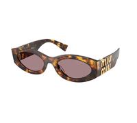 Miu Miu Femme Miu Miu MU 11WS 0MU 11WS 14L20I Lunettes de soleil Acétate Tortue Marron Ronde Normale