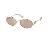 Miu Miu Femme Miu Miu MU 52YS ZVN20F Lunettes de soleil Métal Or Rose Ronde Normale Miroir