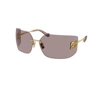 Miu Miu Femme Miu Miu MU 54YS 5AK06I Lunettes de soleil Métal Or Marron Géométrique Normale