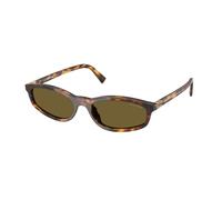 Miu Miu Femme Miu Miu MU A06S 14L09Z Lunettes de soleil Acétate Tortue Marron Géométrique Normale