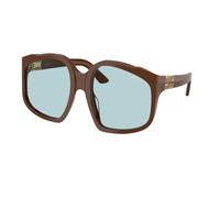 Miu Miu Femme MU A07S 24D20R Lunettes de soleil Acétate Marron Bleu Géométrique Normale