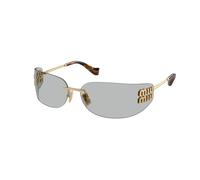 Miu Miu Femme Miu Miu MU A51S 5AK50K Lunettes de soleil Métal Or Gris Carré Normale