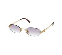 Miu Miu Femme Miu Miu MU A54S 5AK04O Lunettes de soleil Métal Or Gris Ronde Normale Ombré