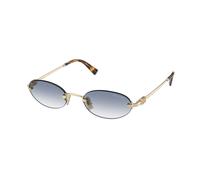 Miu Miu Femme Miu Miu MU A54S ZVN80O Lunettes de soleil Métal Or Bleu Ronde Normale Ombré