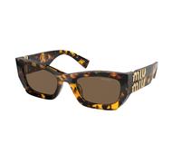 Miu Miu Femme MU 09WS VAU06B Lunettes de soleil Acétate Tortue Marron Carré Normale