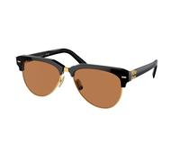 Miu Miu Femme MU 09ZS 1AB2Z1 Lunettes de soleil Acétate Noir Marron Pilote Normale