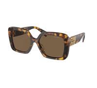 Miu Miu Femme MU 10YS VAU06B Lunettes de soleil Acétate Tortue Marron Géométrique Normale
