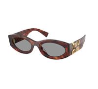 Miu Miu Femme MU 11WS 21C40O Lunettes de soleil Acétate Havane Gris Ronde Normale
