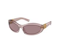 Miu Miu Femme MU 14ZS 12W20I Lunettes de soleil Acétate Violet Marron Géométrique Normale